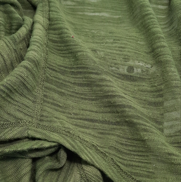 Front-Open Boho Hippie Sleeveless Olive Green Cardigan - Picture 10 of 14